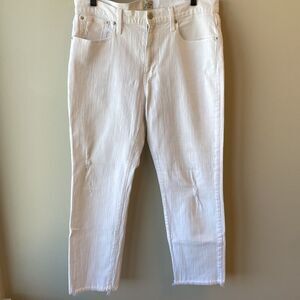 J. Crew White Boyfriend Jeans Relaxed Fit
